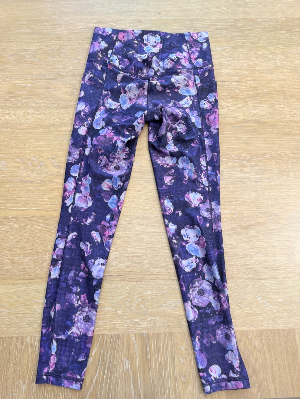 Athleta Purple Floral High-Rise Leggings with Pockets - Picture 5 of 6
